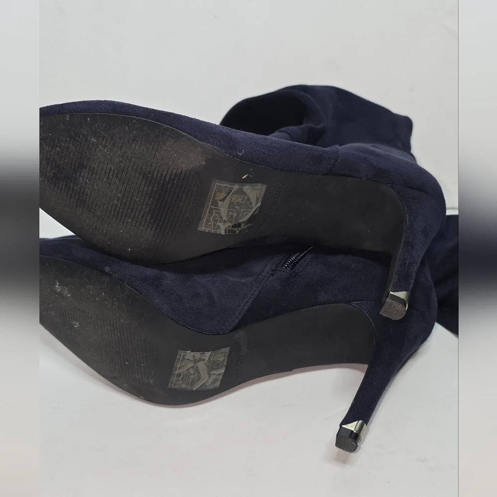Call It SPRING Womens Dark Blue Knee High Boots Heels Pumps Size 8.5